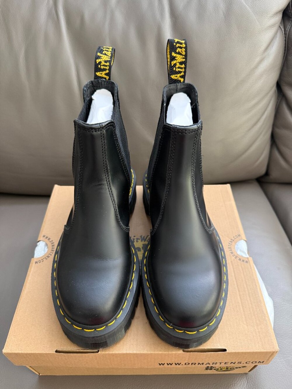 Dr. Martens 2976 Quad Smooth Leather Platform Chelsea Boots